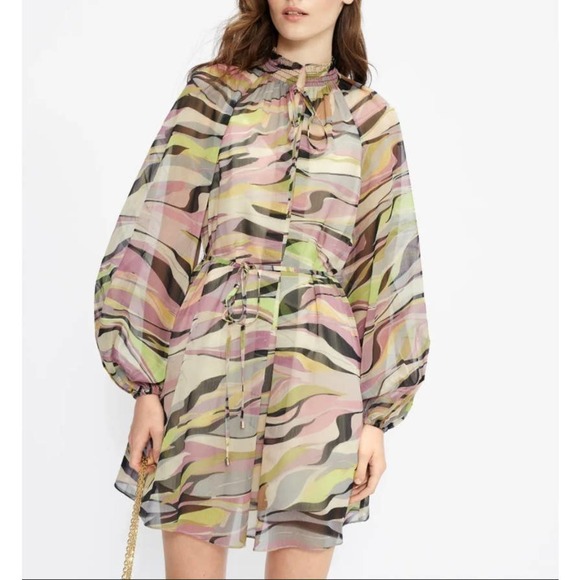 Ted‎ Baker Zeenaa Blouson Sleeve Mini Dress - Picture 1 of 9